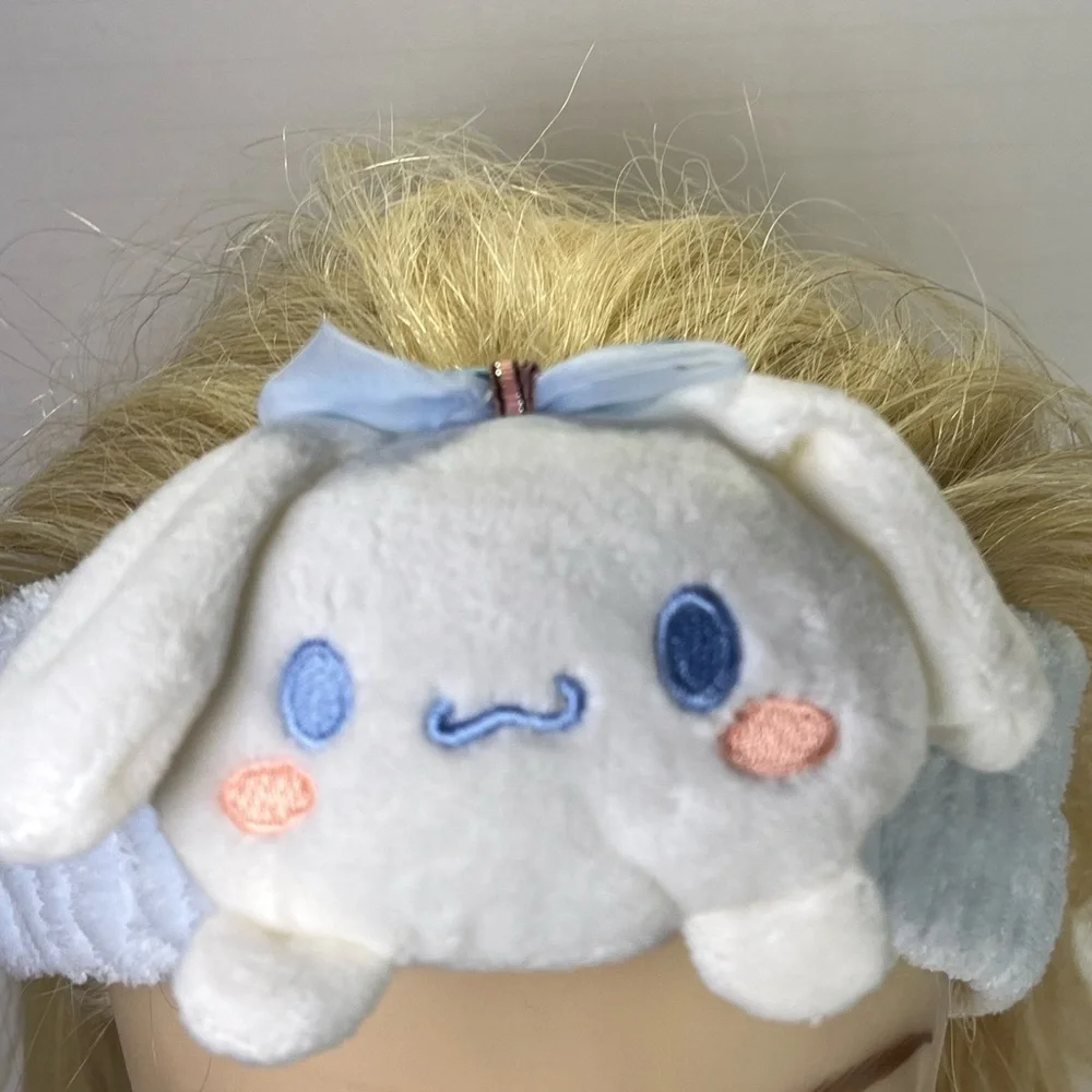 Blue & White Sanrio Multicolor Cinnamoroll Plush Hair band,Kawaii Accessories